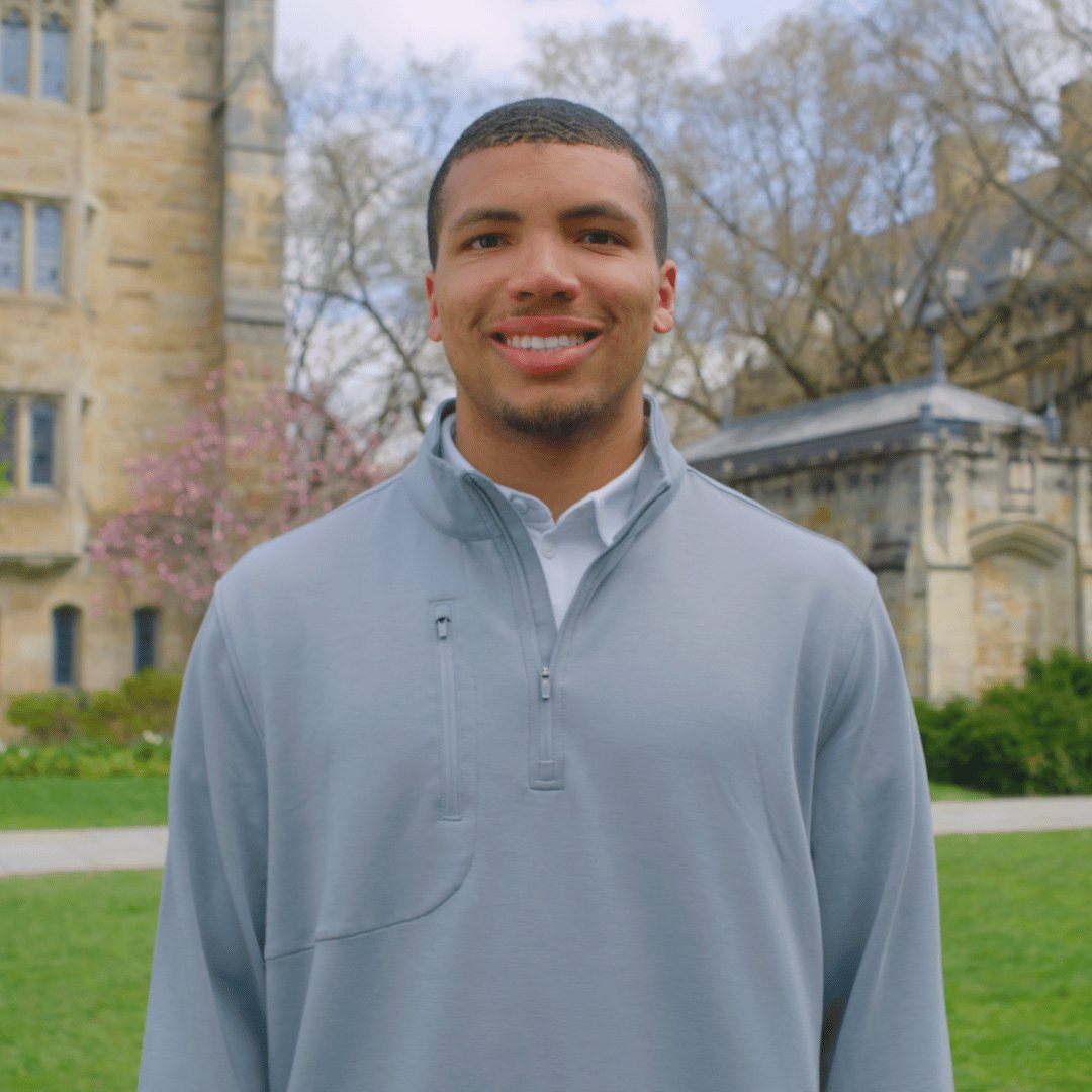 Mason Shipp on Yale campus